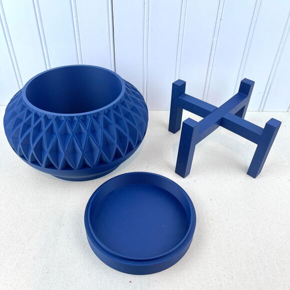 Geometric Indoor Planter Pot, Ersos Planter Pot, Drainage Tray and Stand - Picture 8 of 10